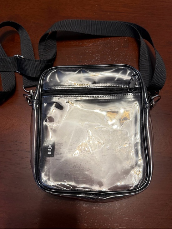 bitjoy Handbags - Clear‎ PVC Crossbody Bag with Black Trim by Béis